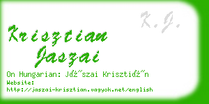 krisztian jaszai business card